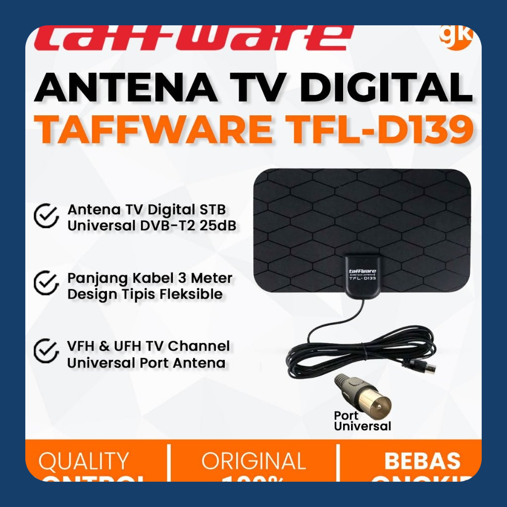 Antena TV Digital Taffware TFL D139 High Gain 25-dB Indoor / Outdoor