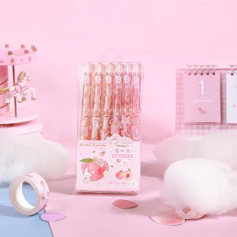 

Pen Gel Isi Ulang / Bolpoin Gel Karakter Buah Peach / Pen Gel Gambar Peach Sweet / Bolpoin Karakter Lucu / Pen Gel Cetekan / Pulpen Mekanik Isi Ulang / Joytop, Peaches Gel Pen