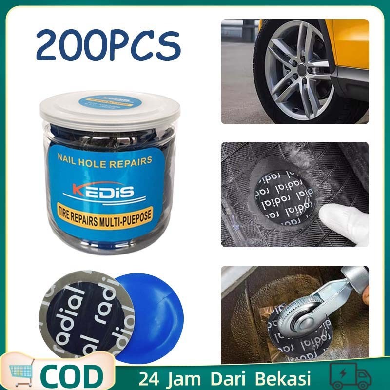 200pcs Karet Tambal Ban Dalam Tire Patch Aret Tip Top Tambal Ban Luar Karet Penambal Ban