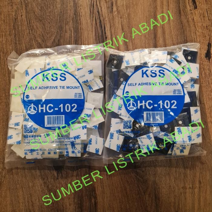 

KSS HC-102 Self Adhesive Tie Mount (PEREKAT 3M) - Putih