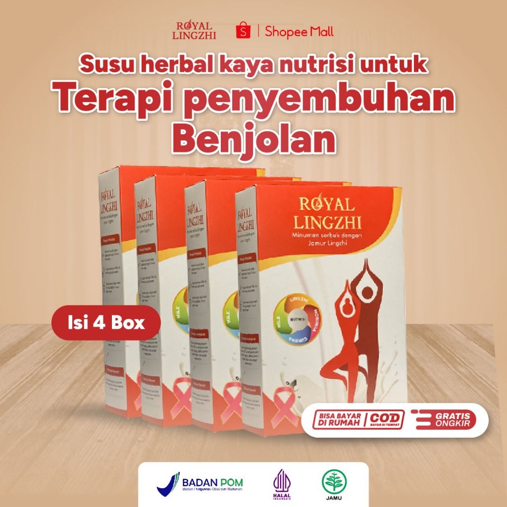 

Royal LingZhi Susu Drink Herbal 4 Box Etawa Atasi Kanker Serviks Penghambat Tumor Benjolan Lunak Paru-paru Menutrisi Imun Tubuh Hilangkan Nyeri