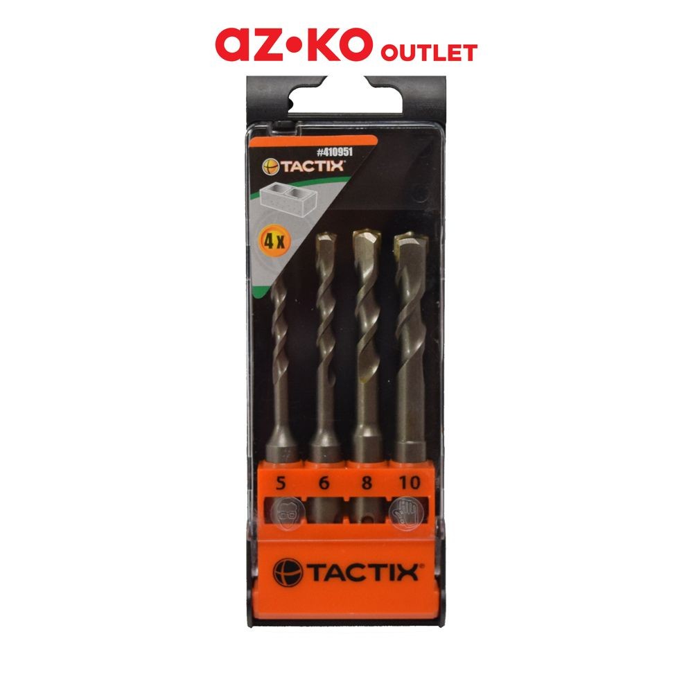 AZKO Outlet Tactix Set Mata Bor Beton Sds Plus Drill Bit Mata Drill Ujung Bor Bit Bor