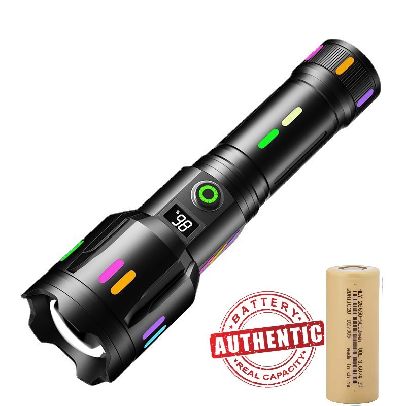 Senter LED Coba F351 M80 Zoom 2000 Lumens