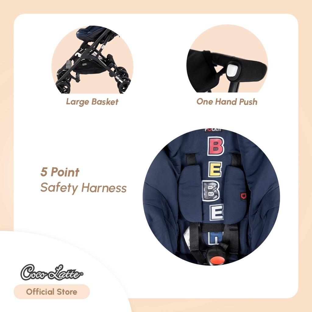 Kereta Cocolatte Pockit Cover / Stroller Pockit / Kereta Dorong Cocolatte / Cabin Size / GB Pockit C