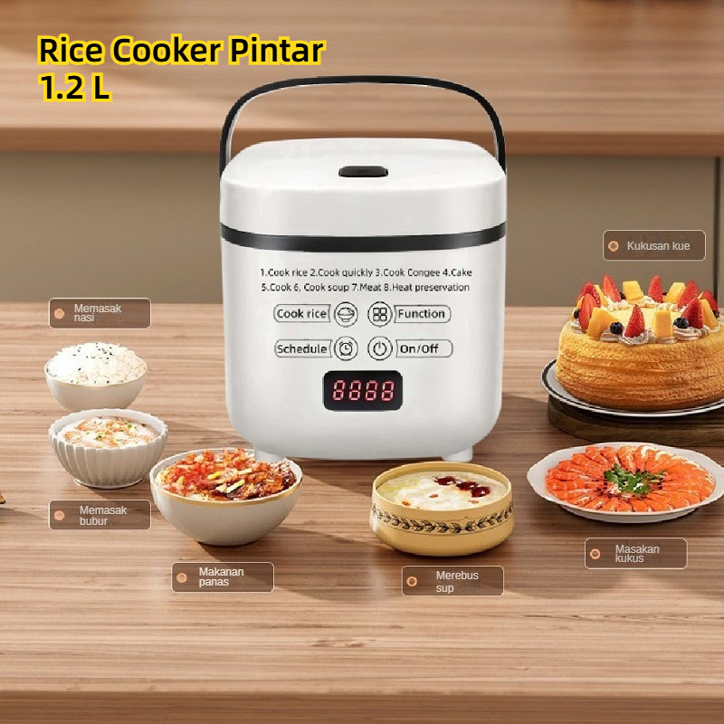 【Harga Spesial Hari Ini‌】Smart rice cooker mini 1.2 liter /rice cooker watt kecil  200W/murah reskuk