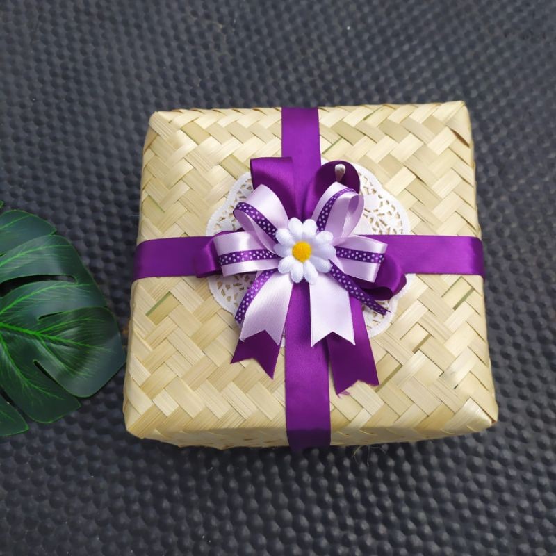 BESEK PITA NATURAL 18 CM / besek makan / besek hantaran / hampers / packaging murah / souvenir besek