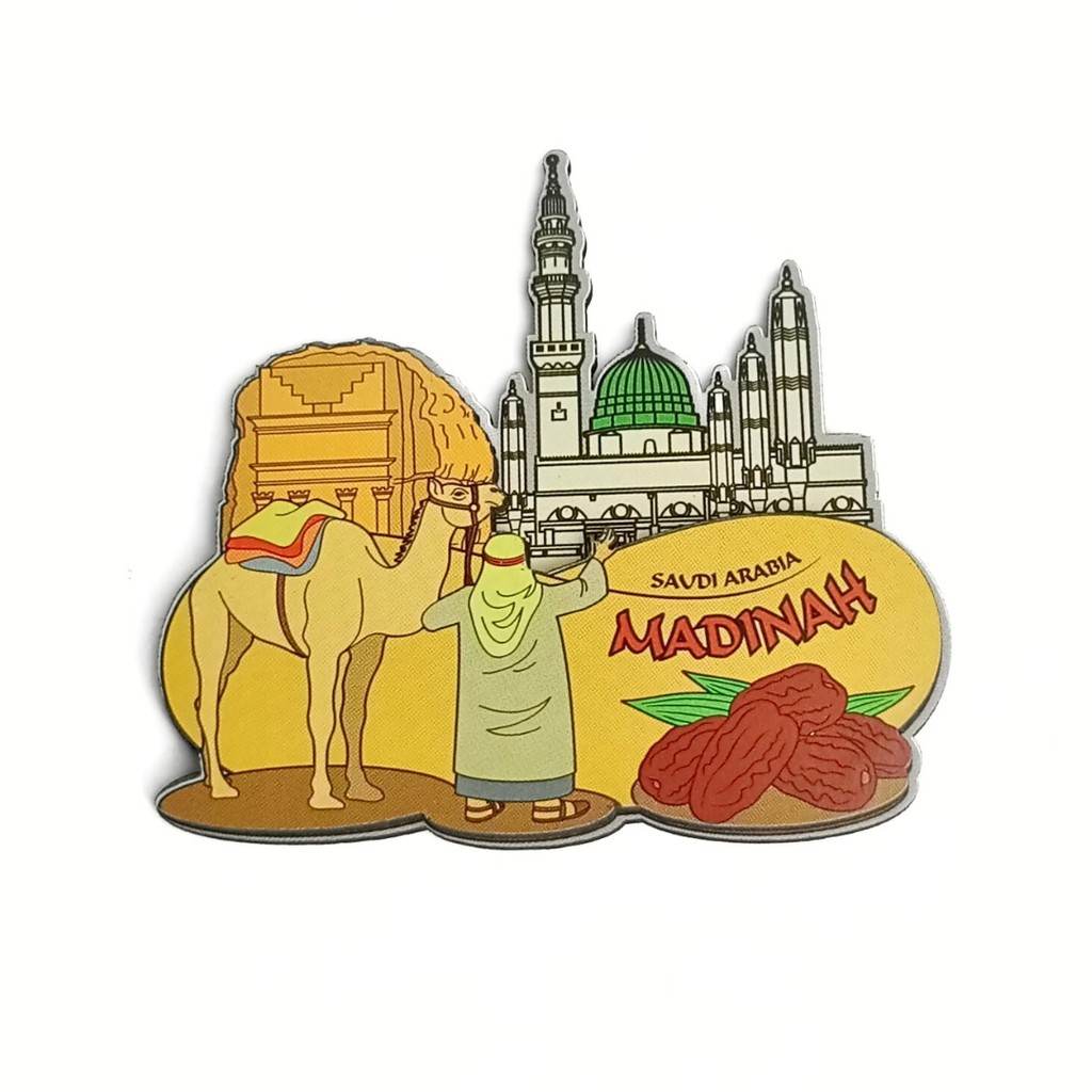 Souvenir magnet kulkas Madinah oleh oleh negara Saudi Arabia