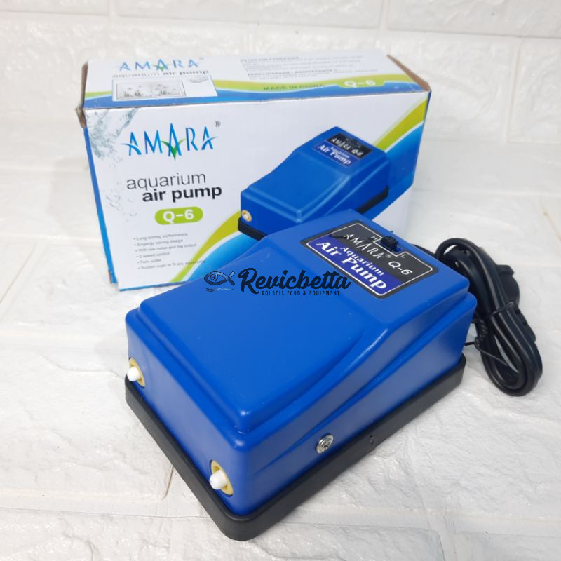 Aerator 2 Lubang Aqura AMARA Q6 AM 06A & Kandila ECO-480 100% Original air pump aquarium gelembung u