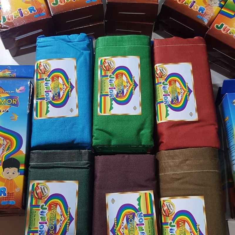 Sarung Wadimor Junior POLOS /TUMPAL GARIS untuk  Anak - Anak (7 - 11tahun)