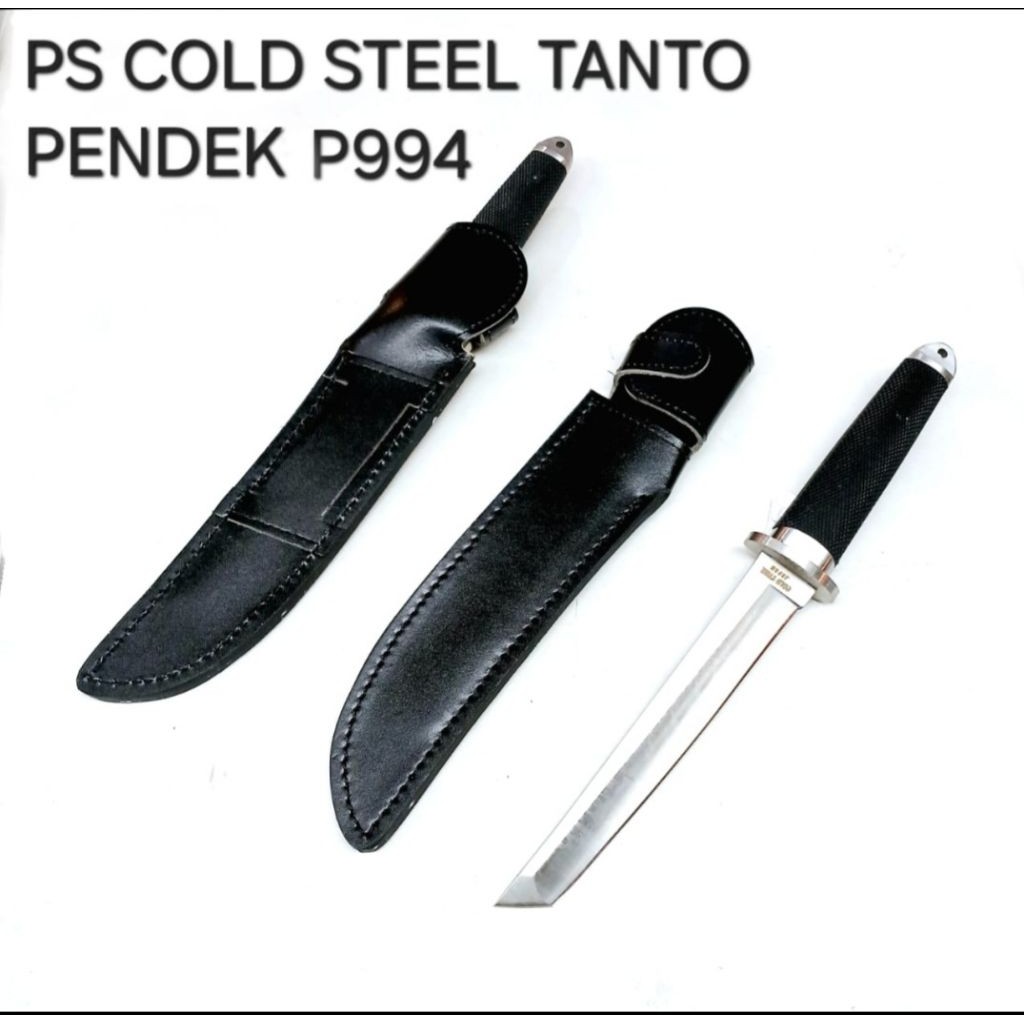 Pisau Outdoor Panjang Model Tanto - P992 + Sarung Kulit