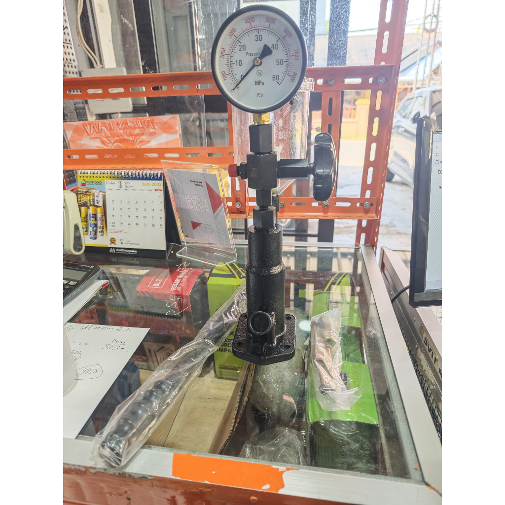 Nozzle Tester Tabung Kaca Base - Alat Tes Nosel Pressure 400 Bar 60 Mpa