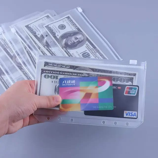

(A6 Size) Sleeve Ziplock / Card Sleeve File Organizer 6 Ring