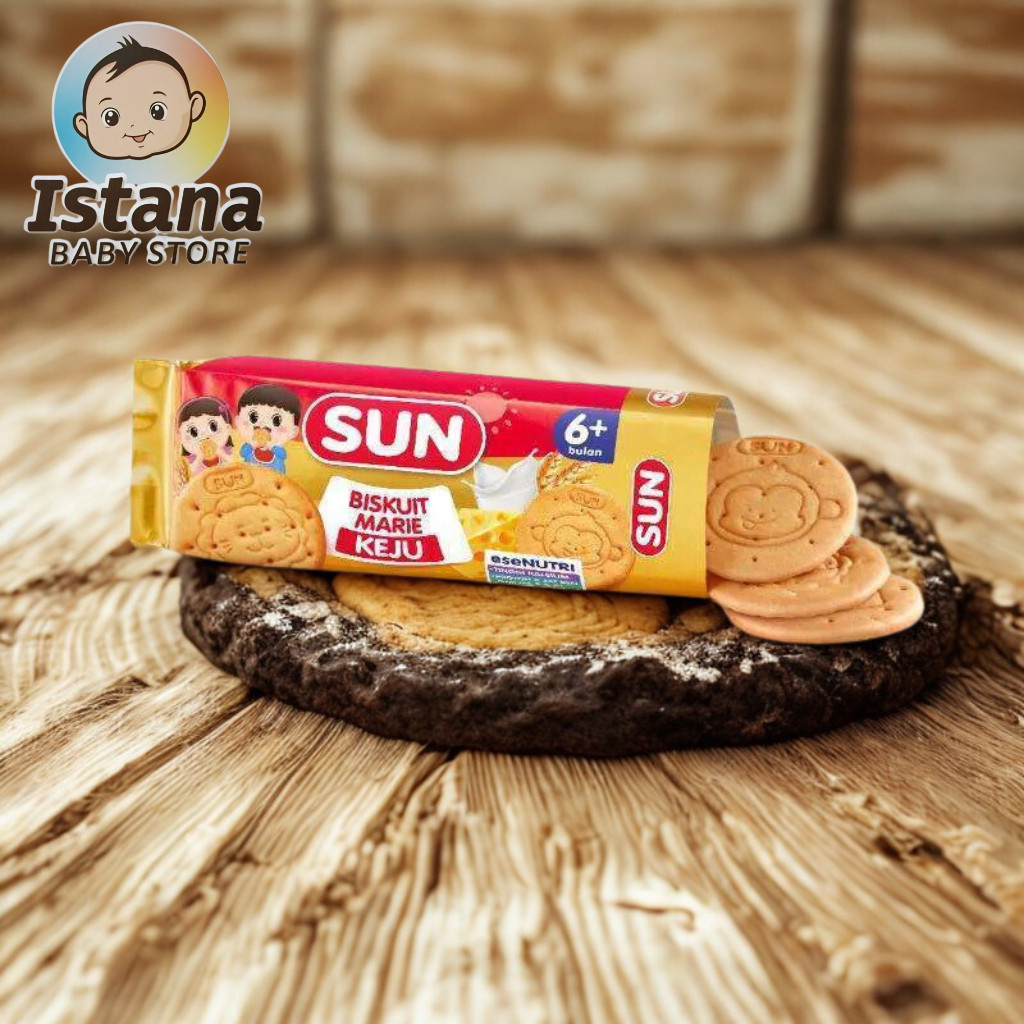 SUN Marie Keju Biskuit Bayi 6 Bulan Makanan Bayi Biskuit Bayi Makanan Cemilan Bayi Snack Mpasi IB