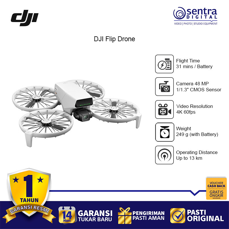 DJI Flip Foldable Cinematic 4K 60fps Camera Drone