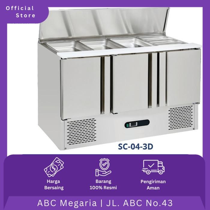 Gea Kulkas Undercounter Chiller Salads & Pizza SC043D / SC-04-3D 390L