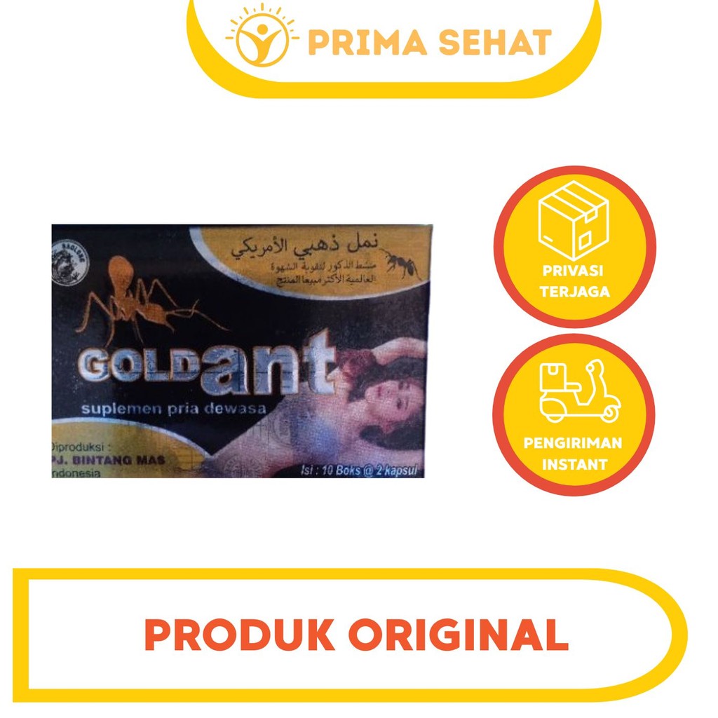 Obat Kuat Pria Tahan Lama GoldAnt Original 100% Bpom