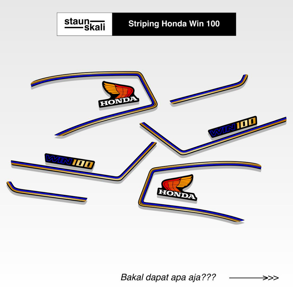 Striping Honda Win 100 Variasi (39) Original Ori Jepang Dinas Japan Custom TS Semi Trail Trill Desai