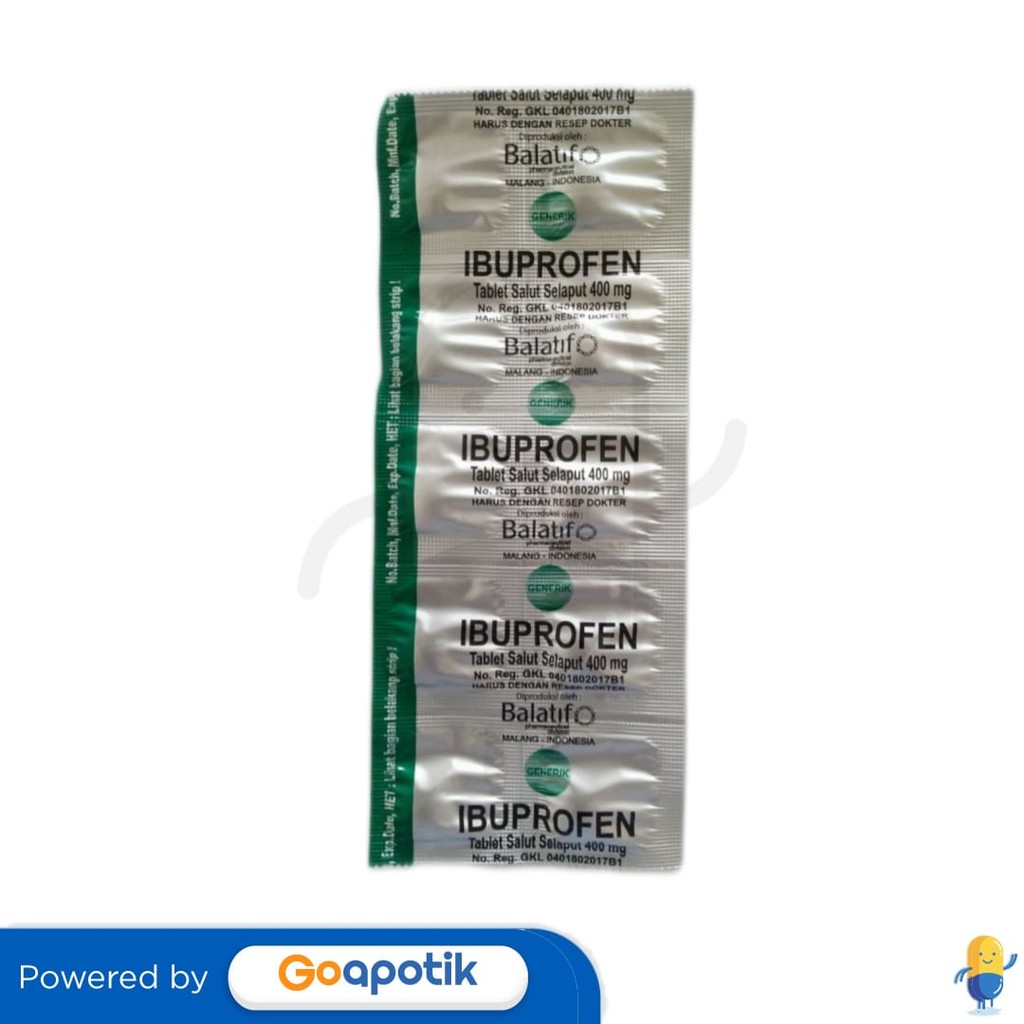Ibuprofen Balatif 400 Mg Strip 10 Tablet