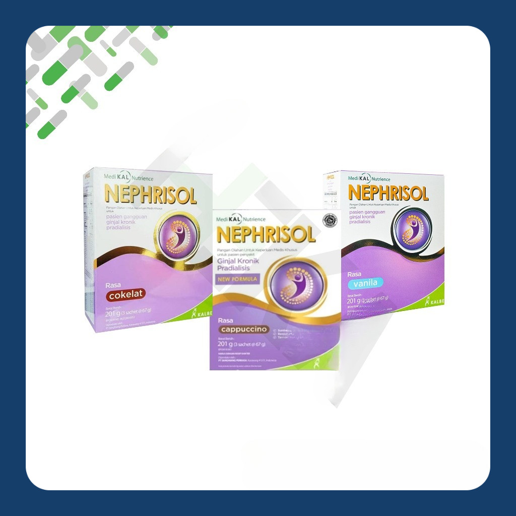 

Nephrisol Vanila/Cappucino 201 gram - Pasien Ginjal Pradialisis