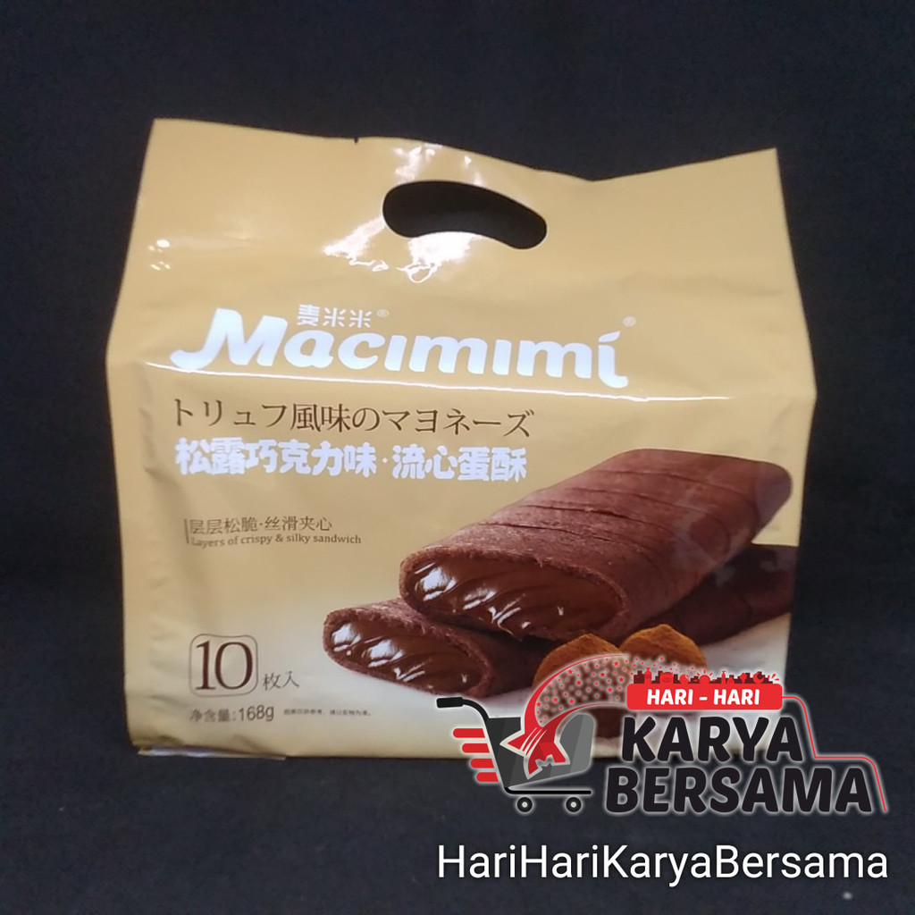 

MAKANAN RINGAN MACIMIMI TRUFFLE CHOCOLATE CRISP SANDWICH 168GR