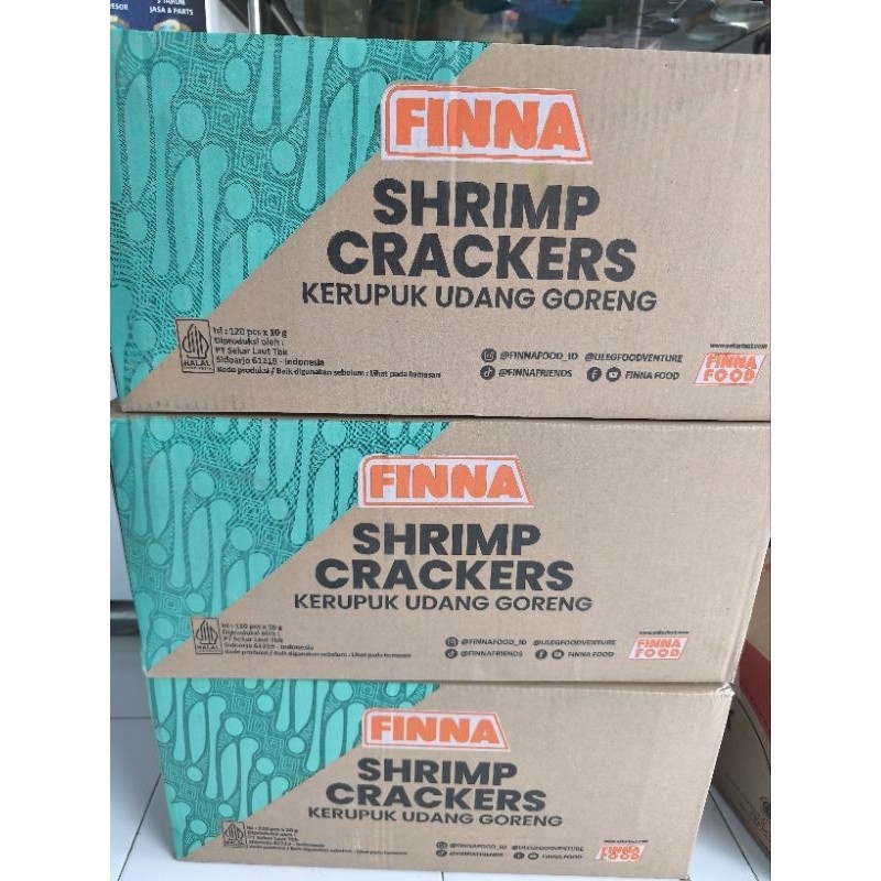 

TERLARIS Kerupuk Udang Finna Goreng Finna 10 gr x 120 pack (1 karton)