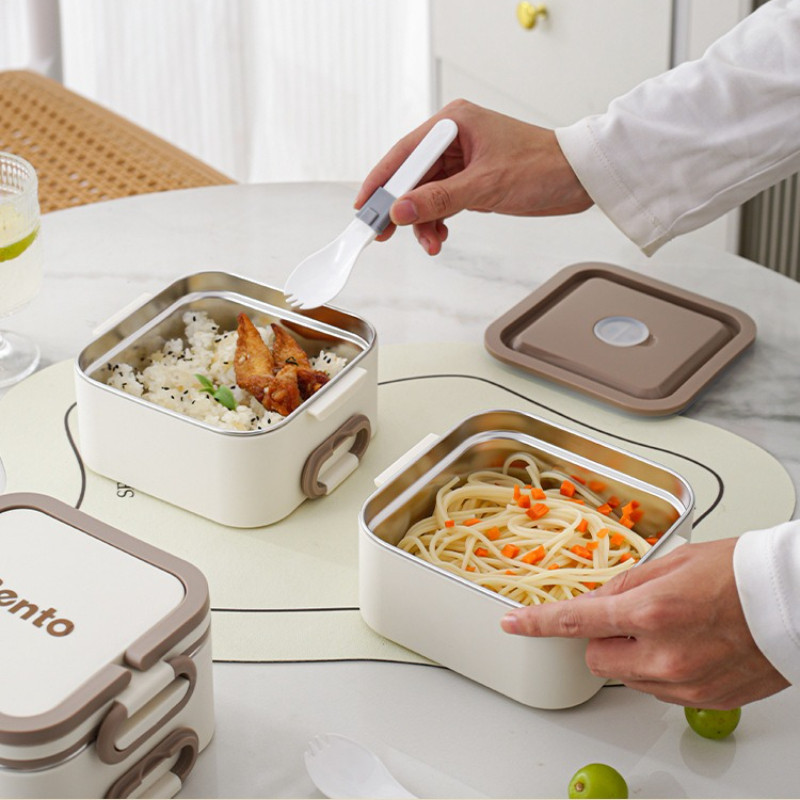 Kotak Makan Set Lunch Box Stainless Anti Tumpah Kotak Bekal Anak Tas Lunch Box Stainless Anti Tumpah