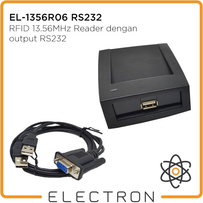 

EL-1356R06 RS232 RFID 13.56MHz HF Card Reader ISO14443A 13.56 Mhz USB garansi