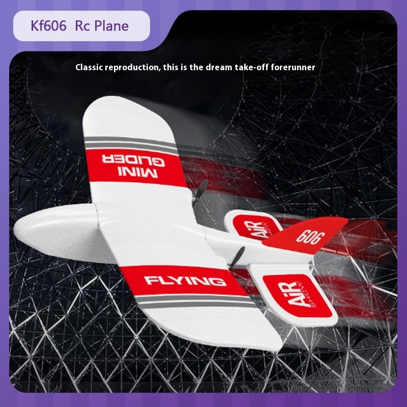 Kf606 Rc Plane Mini Indoor Hand-Thrown Gyroscope Foam Glider Epp Fall Resistant Remote Control Aircr