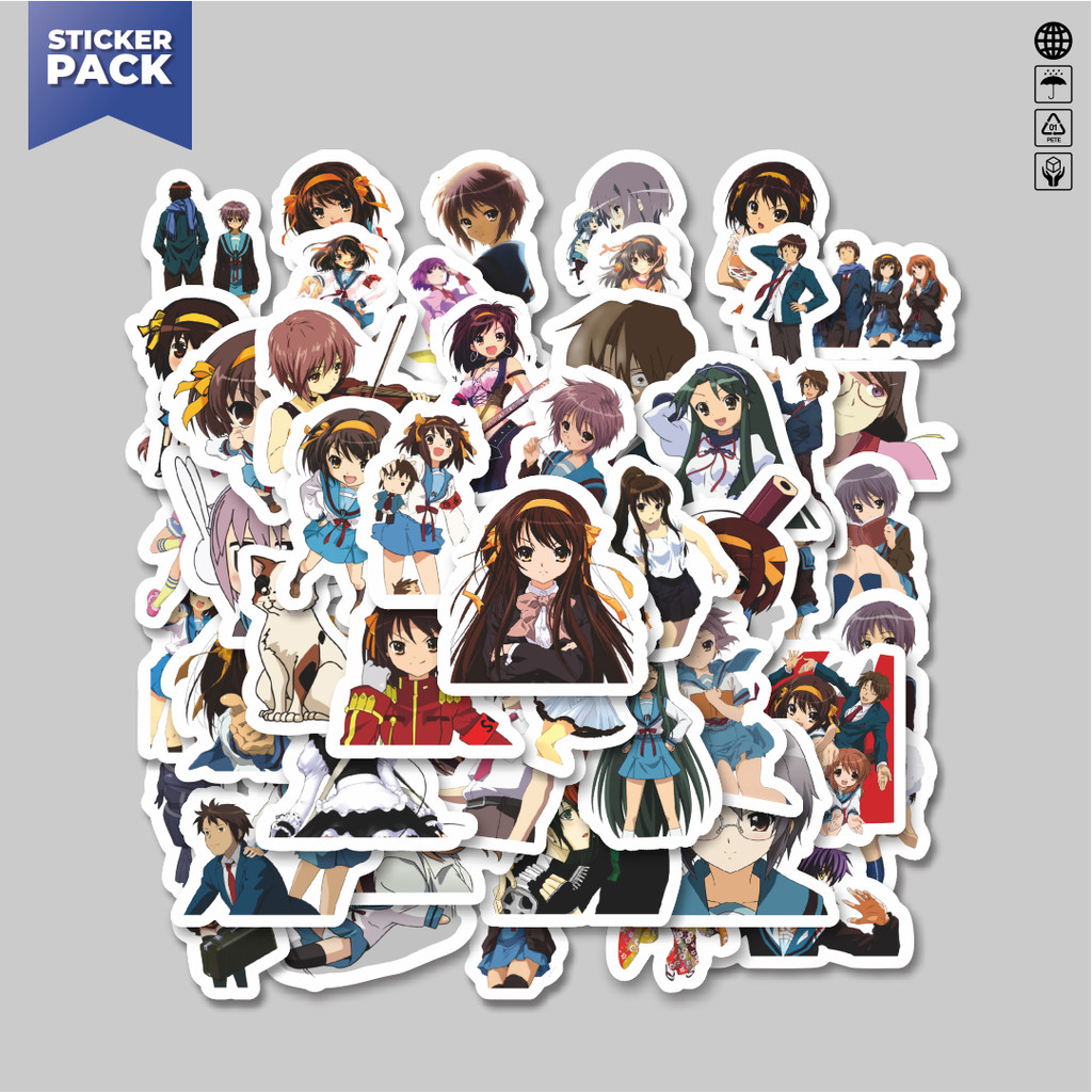 

[100PCS]Stiker Pack Sticker Anime The Melancholy Aesthetic Vinyl Anti Air Dekorasi Sticker Laptop Buku Journal Koper Helm Casing HP Gitar Helm Skateboard