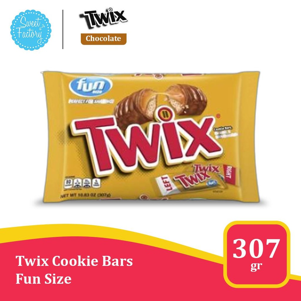 

Twix Cookie Bars Fun Size – Camilan Cokelat & Karamel Mini 307g