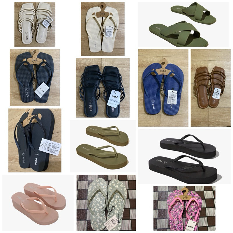 TOMOYSHOP Rubi SALE The Flatform Demi Wedge Flip Flop Sendal Sandal