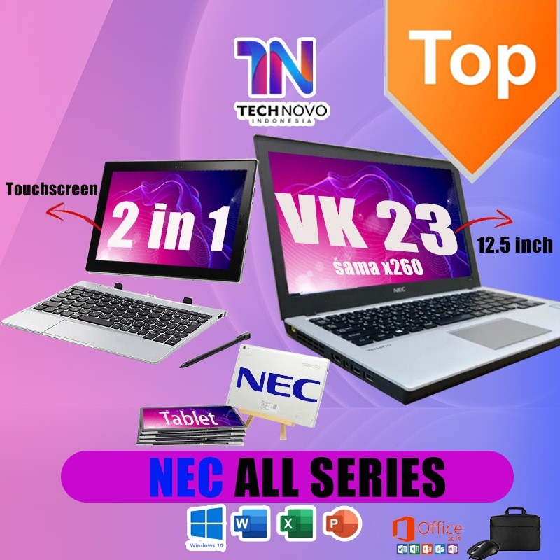 Laptop NEC VersaPro VK23 second RAM 8GB SSD 256GB sama Lenovo Thinkpad X260 Peningkatan baru laptop 