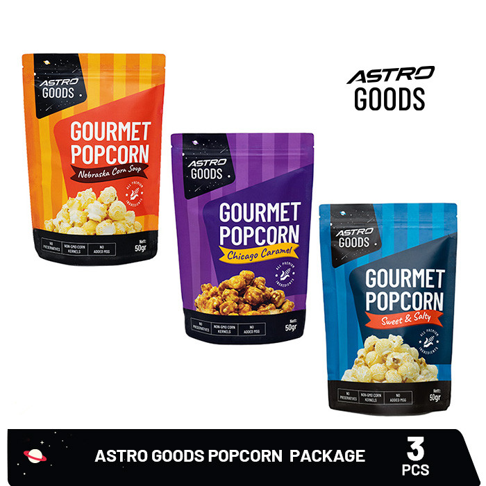

Popcorn Nebraska Corn Soup+Chicago Caramel+Sweet & Salty Astro Goods