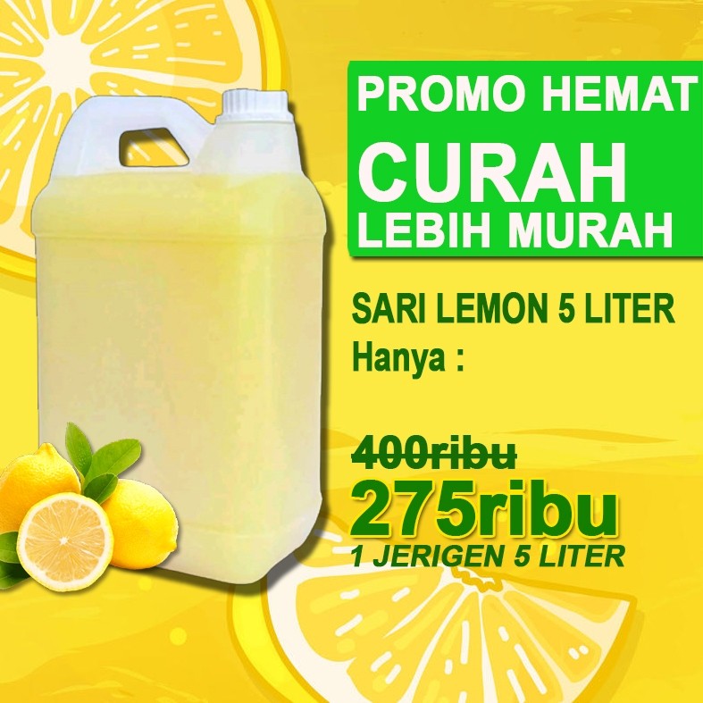 

PROMO HEMAT - SARI LEMON MURNI 5 LITER - Fresh Lemon Denpasar