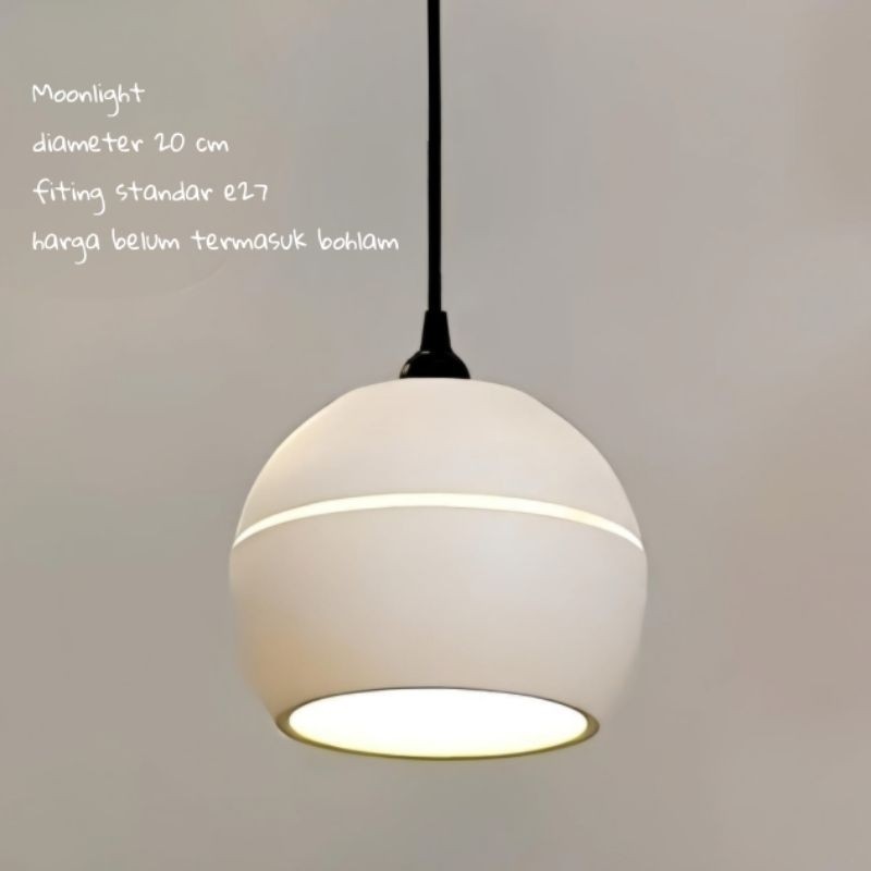 Lampu Gantung Minimalis Moonlight kap bulat lampu hias gantung mini bar - ruang tamu - teras - dapur