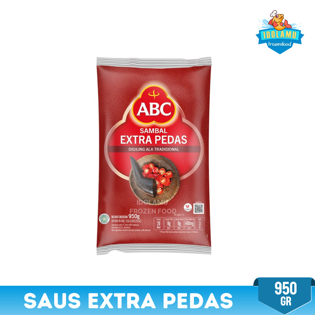 

saus abc saus sambal extra pedas kemasan bantal 950 gr