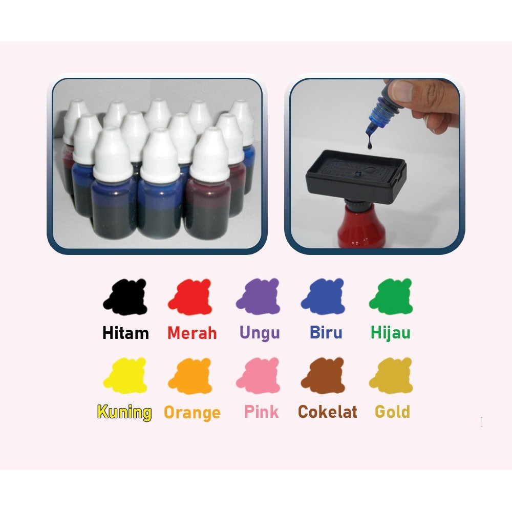 

Tinta Refill / Isi Ulang Cap Stampel / Stempel Flash Otomatis | 5 ml