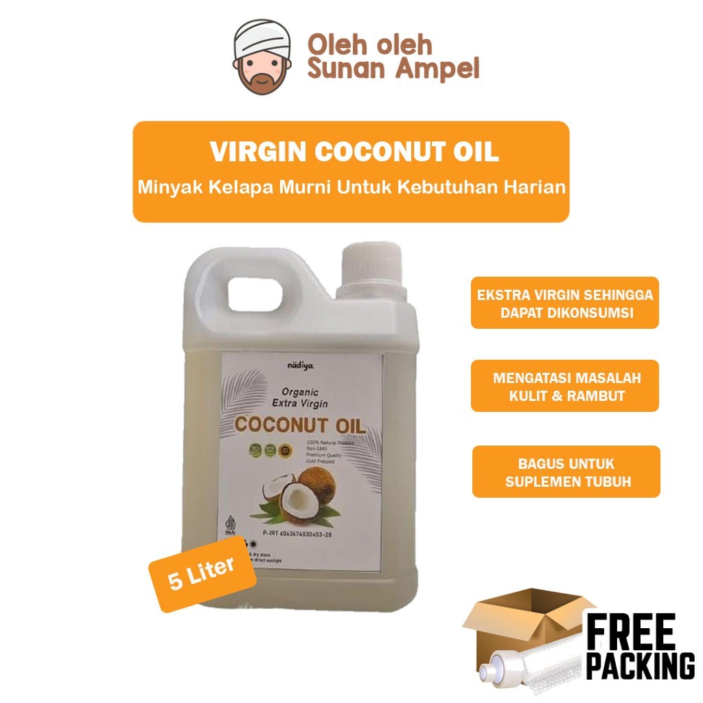 

VCO Virgin Coconut Oil 5 Liter Minyak Kelapa Asli Bersih Higienis