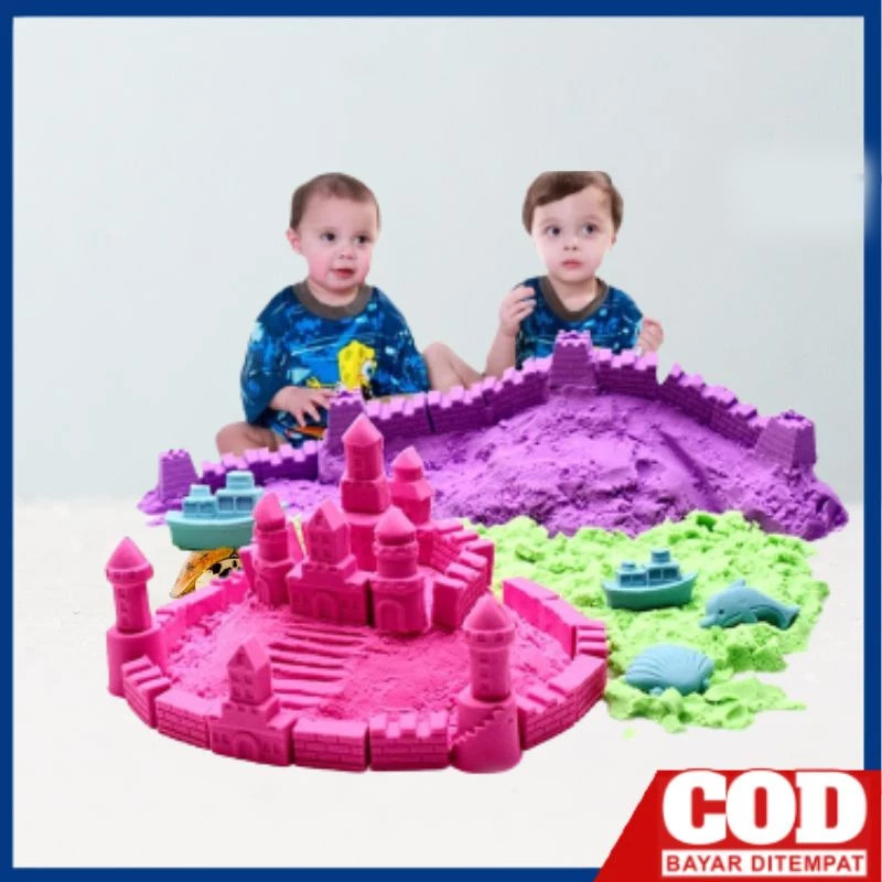 Refill Pasir Ajaib Anak 1Kg Mainan Magic Sand Kemasan Pasir Mainan