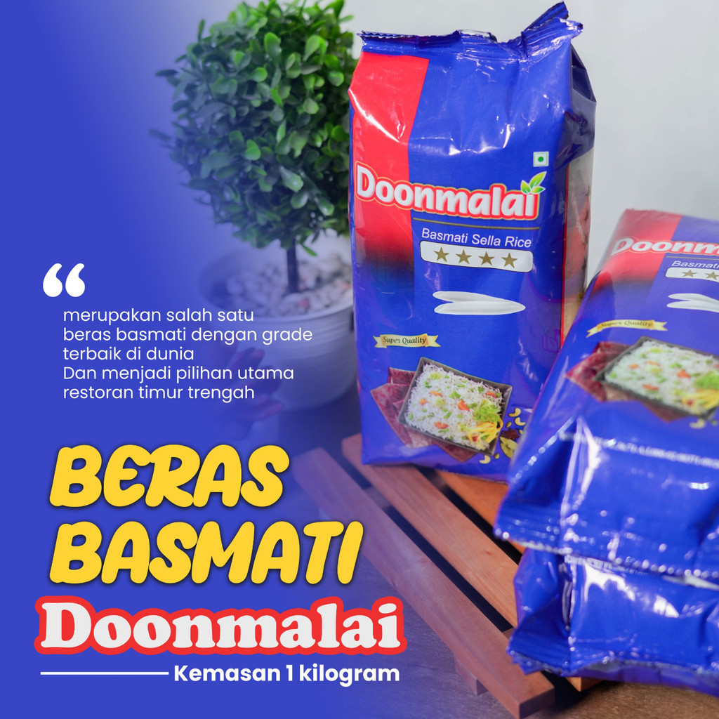 

Beras Basmati Kemasan 1kg Doonmalai Asli