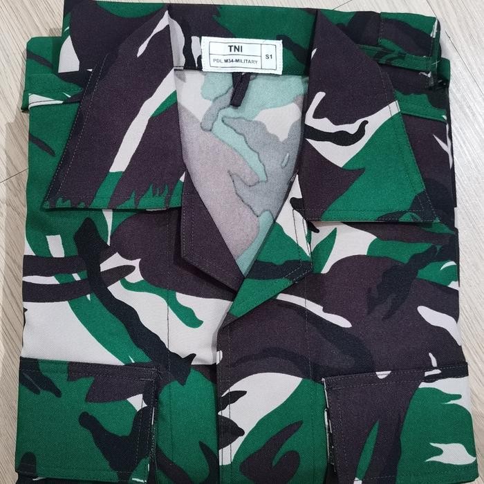 BAJU SERAGAM PDL TNI VELBET WOL PREMIUM BERKUALITAS ANTI AIR - B2