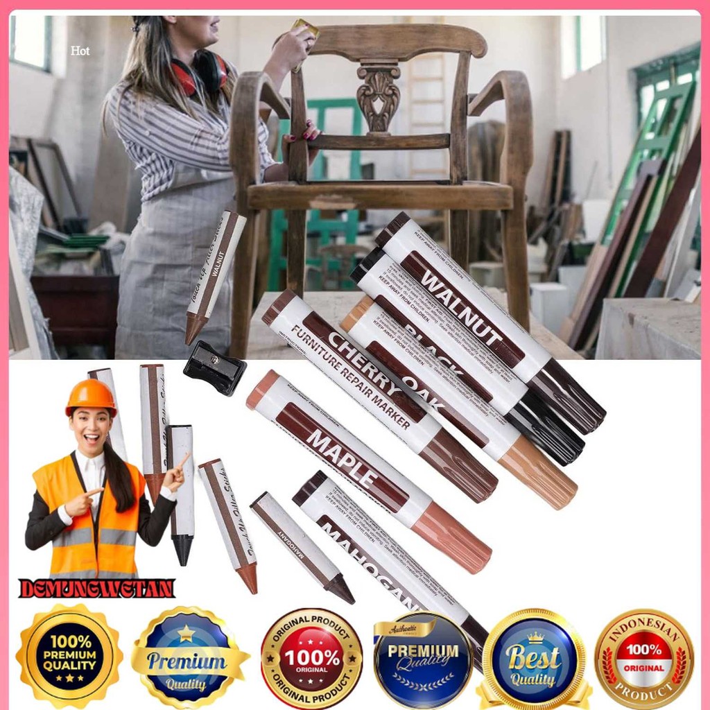 

Yongli Set Spidol Pewarna Kayu Wood Repair Sticks Marker 12 PCS - YL228