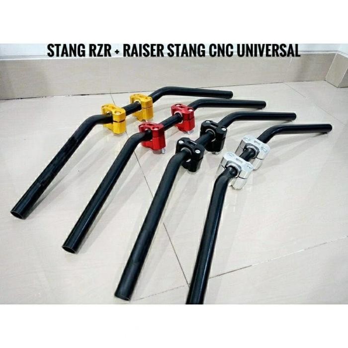 Stang RZR + Raiser Stang CNC CB150R Satria Fu Vixion Sonic Universal - Hitam