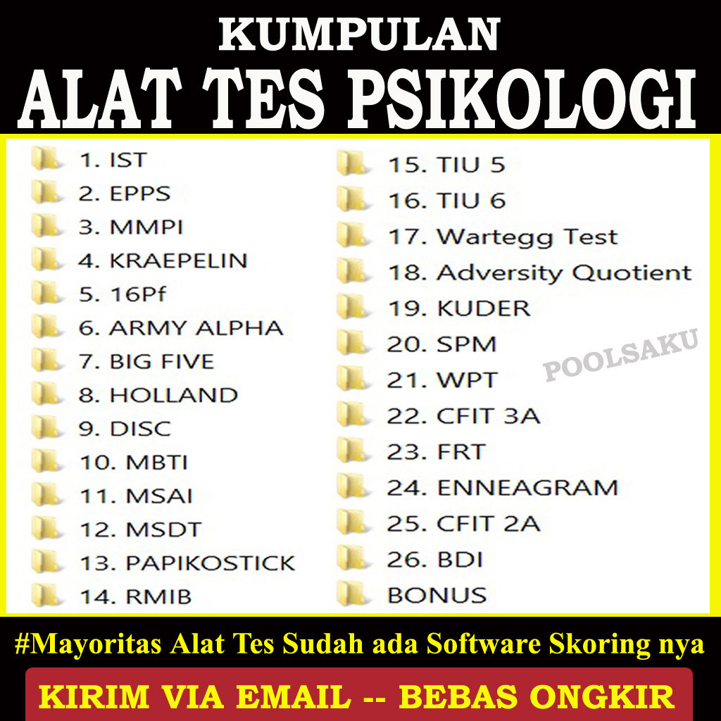 Software Alat Tes Psikologi / Aplikasi Skoring Psikotes