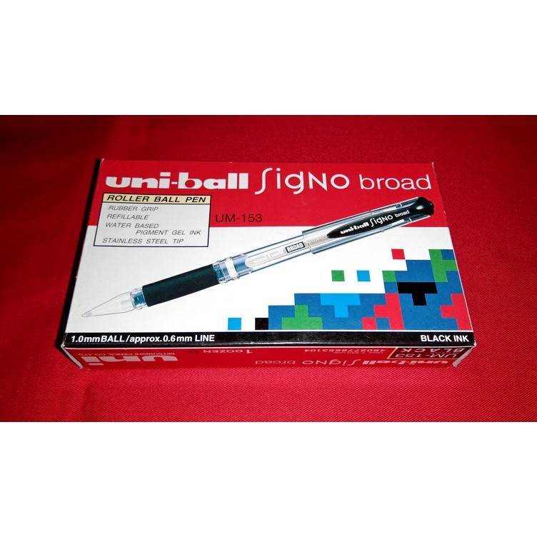 

Boxy Signo Broad Uniball UM-153 Ballpoint Hitam / Biru ( 1 Pcs )