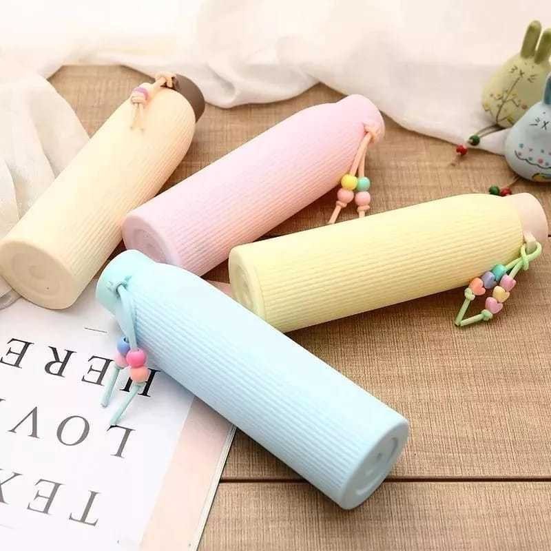 BOTOL MINUM - Botol Macaron Manik Korea  | Tumbler Aesthetic Kaca Korea