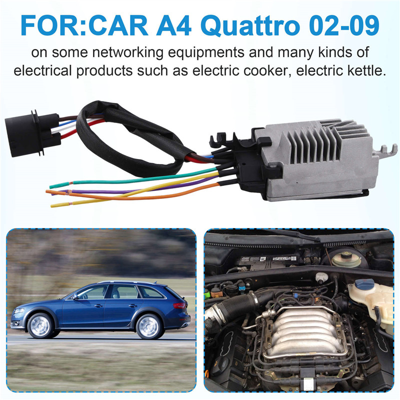 A21F-Radiator Cooling Fan Control Unit Module For  A4 Quattro 02-09 8E0959501AG 8E0959501R 8E0959501