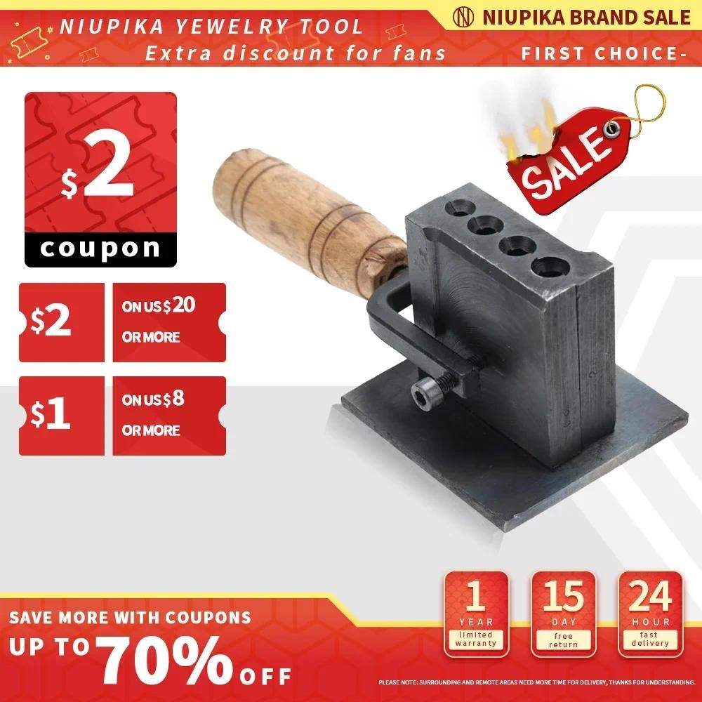 

European Oil Tank Gold and Silver Bracelet Ring Mold Casting Wooden Handle DIY Jewelry Making Tools