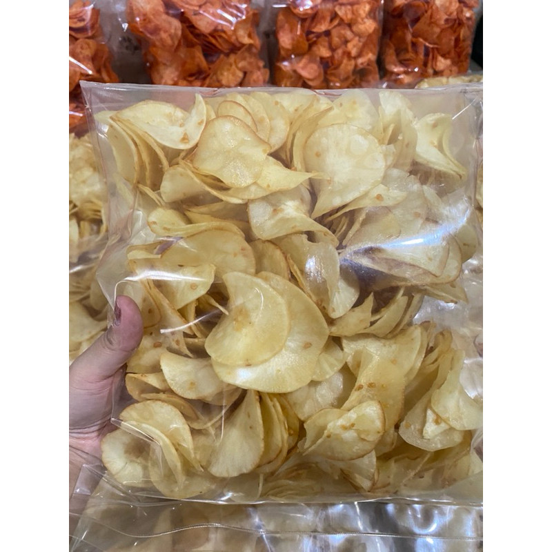 

KERIPIK SINGKONG GARLIC (Bawang putih) PANGGANG / BALADO PANGGANG 500gram