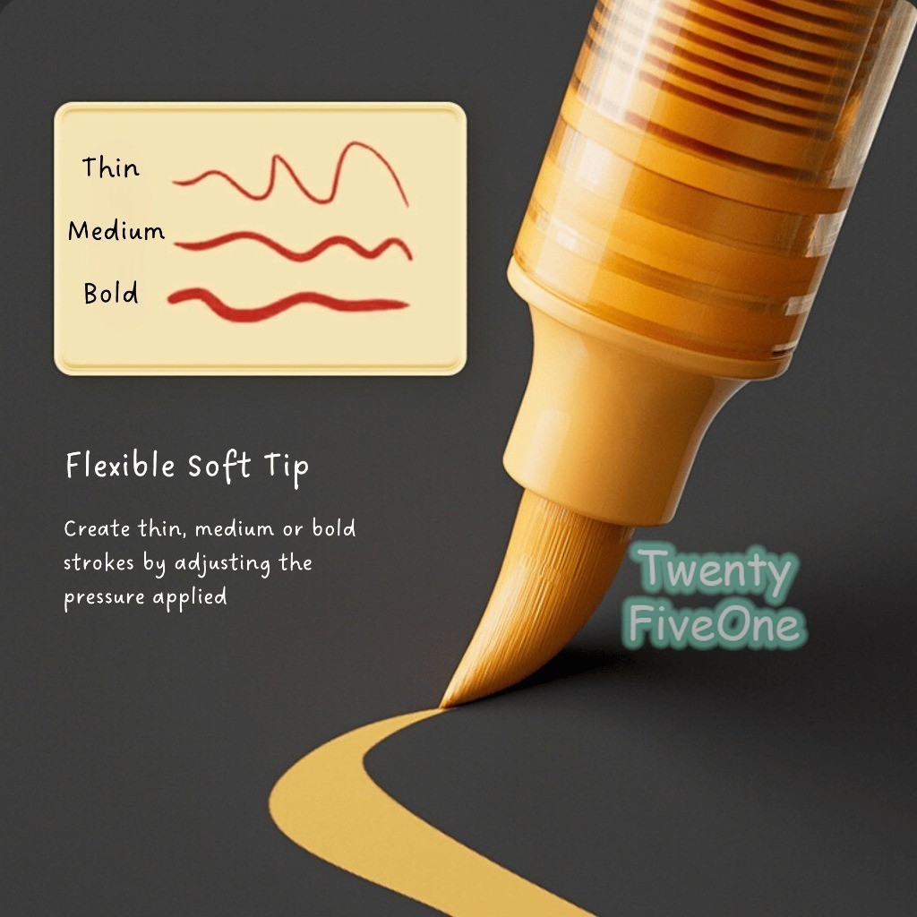 

D3W! ENMY Acrylic Marker Soft Tip Pen Paint Drawing Colouring Painting Art Pen